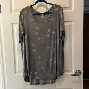 cable & gauge gray star tee shirt 3X